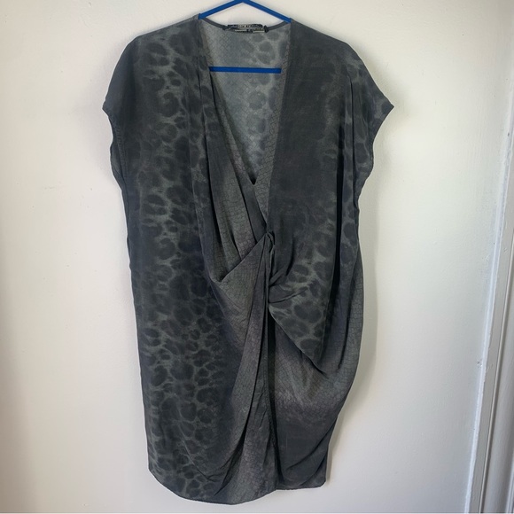 All Saint silk wrap Dee Dee Mini Dress 6 - Picture 6 of 6